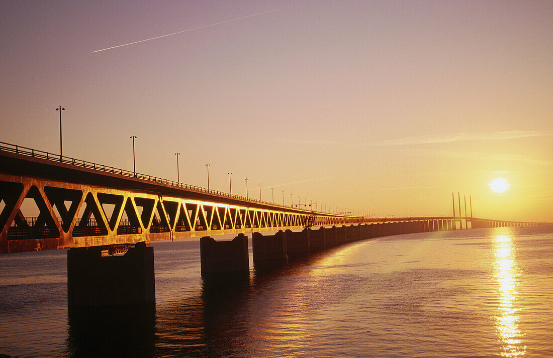 Oresund Bridge between Sweden and Denmark