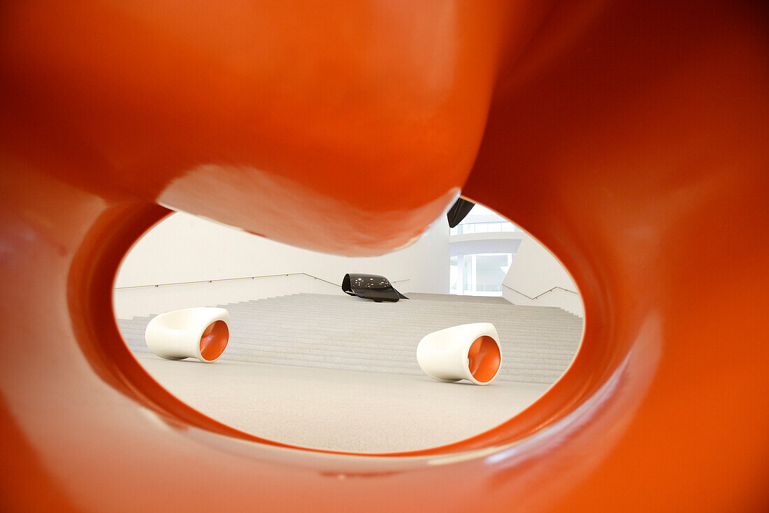 View through an exhibit, design department of the Pinakothek der Moderne, Munich, Bavaria, Germany