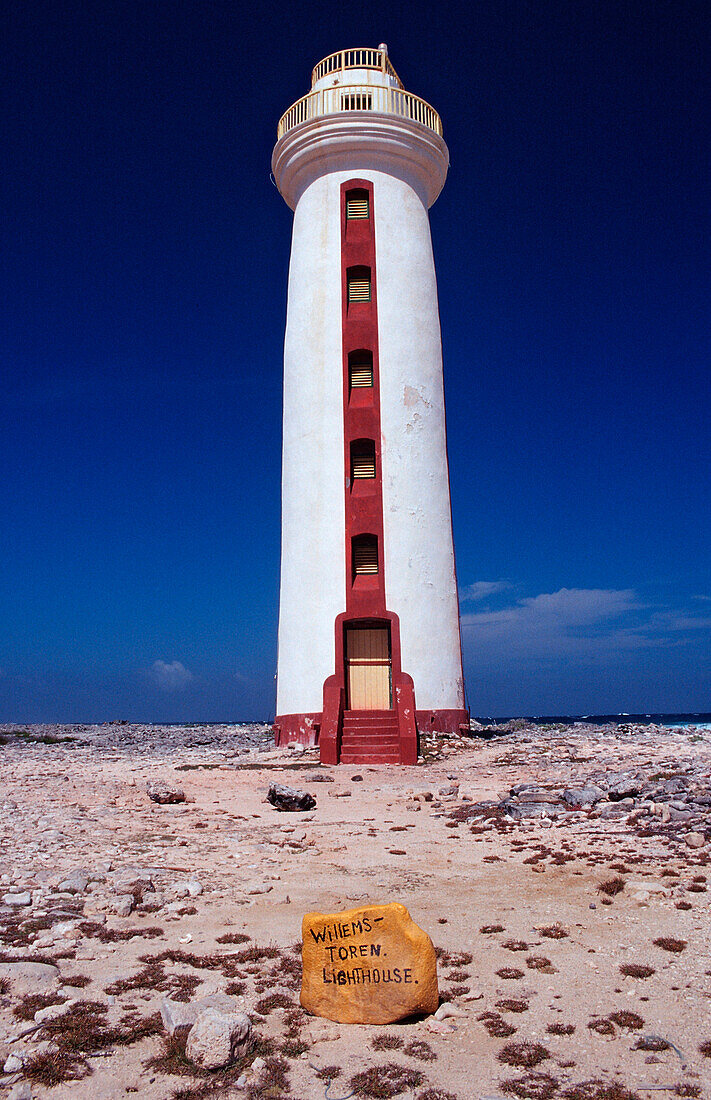 Willemstoren Leuchtturm, Niederlaendische Antillen, Bonaire, Karibik, Karibisches Meer