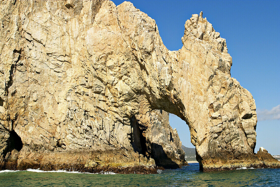 Mexico, Cabo San Lucas. Rock arch, famous landmark, El Arco at tip of Land s End, rock formation