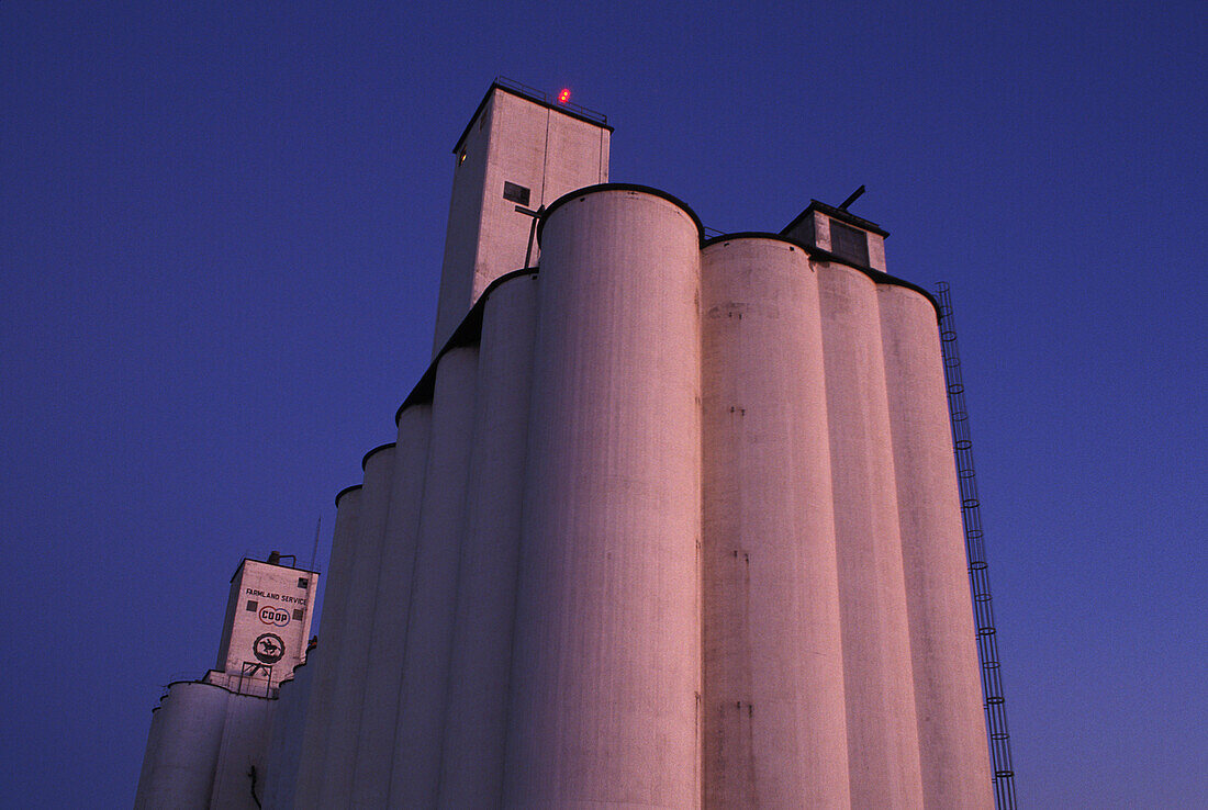Grain storage silos. Nebraska. USA.