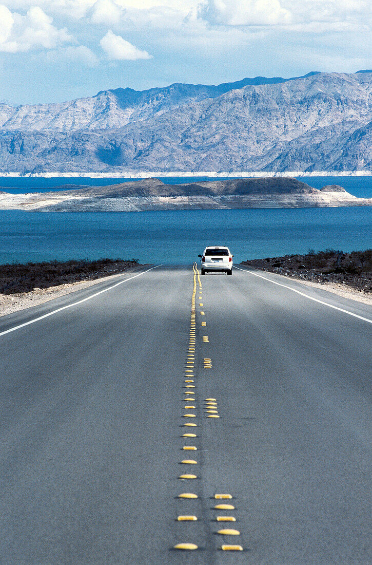 Road near Lake Mead, South East Nevada. USA.