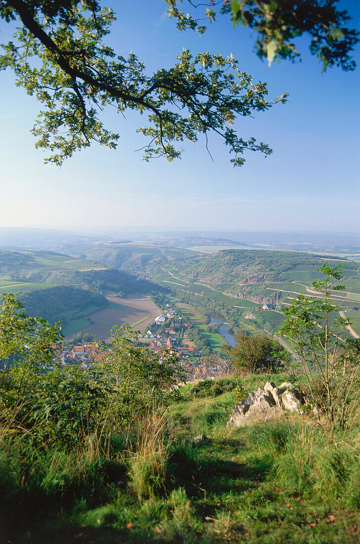 Blick vom Lemberg nach Niederhausen, Rheinland Pfalz, Deutschland
