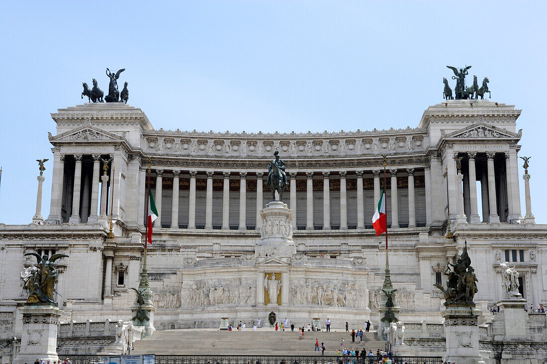 National monument of Victor Emmanuel at daytime, Rome, Italy, Europe
