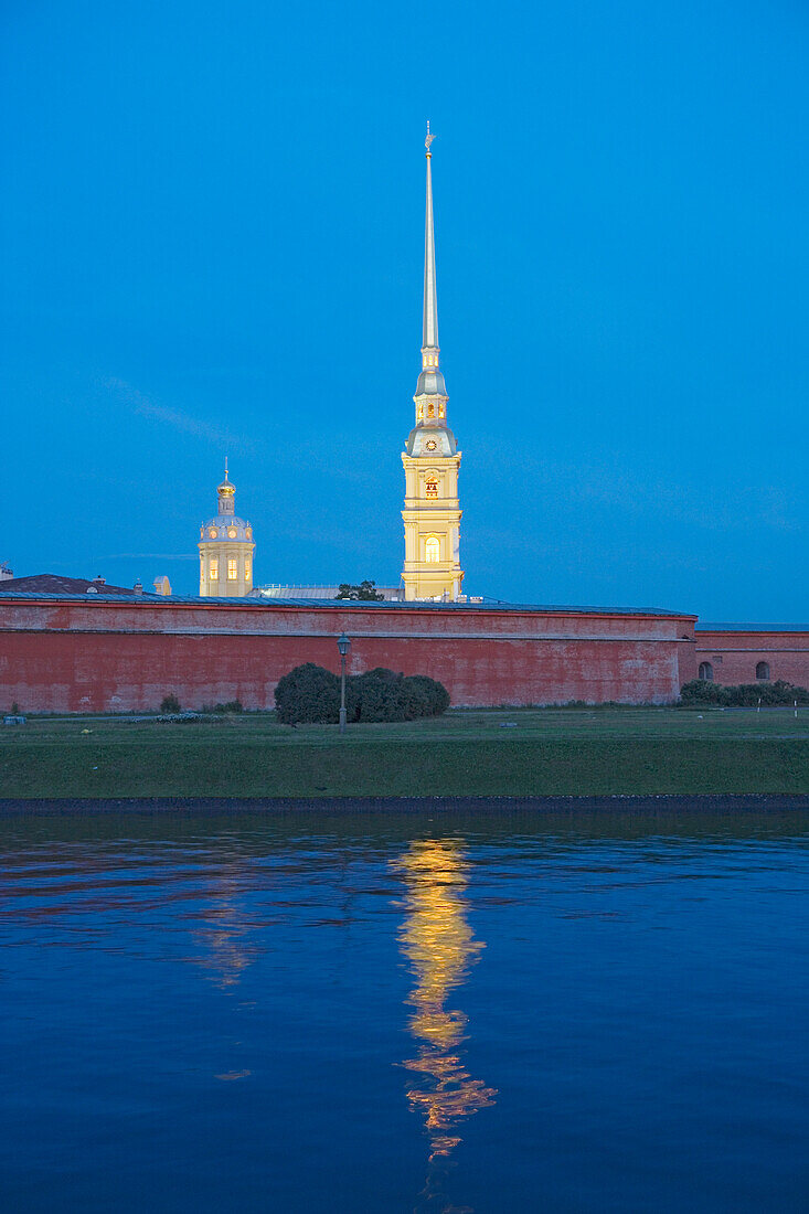 Peter and Paul cathedral in the evening light, Saint Petersburg, Russia