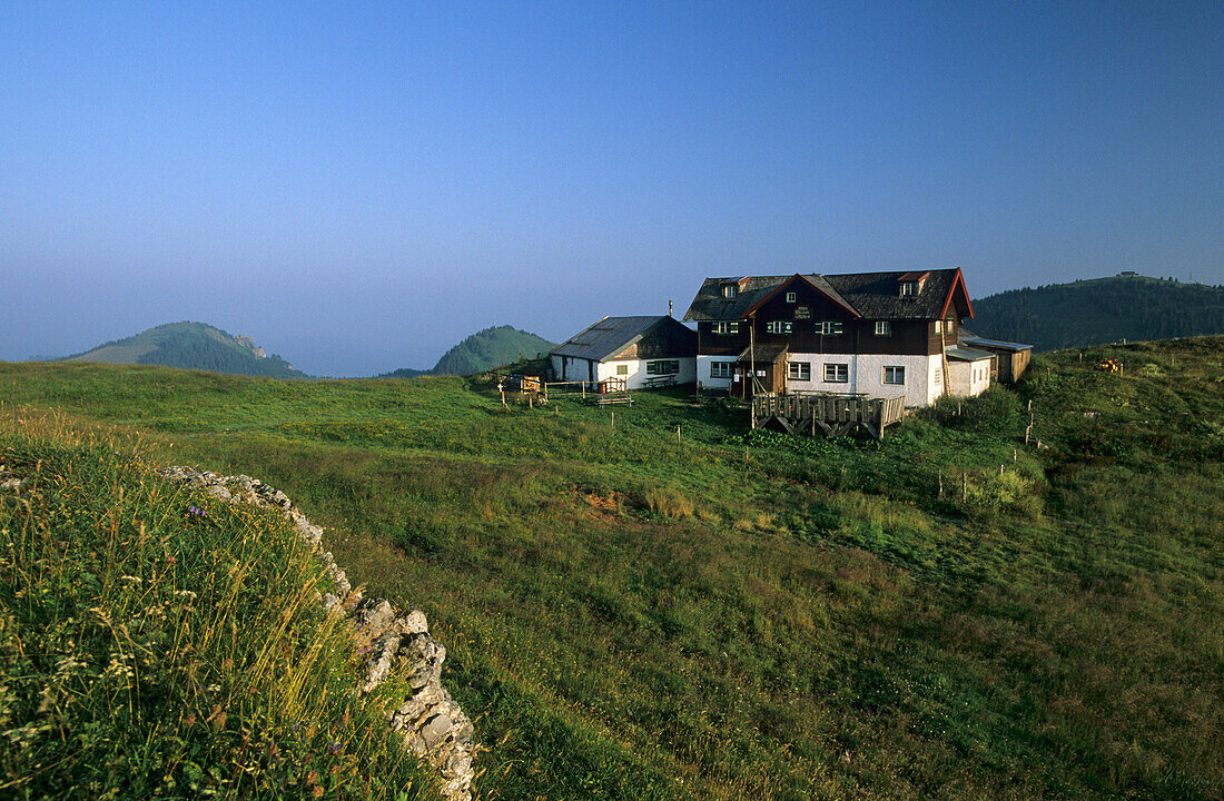 Klausenhütte, Klausenalm, Chiemgauer Alpen, Chiemgau, Bayerische Voralpen, Oberbayern, Bayern, Deutschland