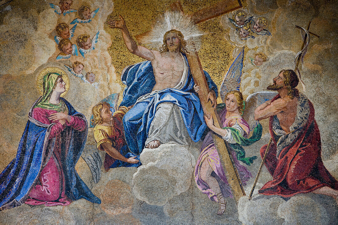 Mosaik am Markusdom, Basilica San Marco, Markusplatz, Venedig, Venetien, Italien, Europa