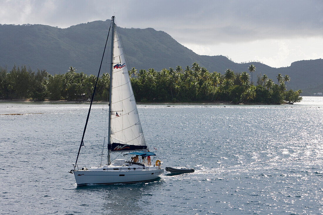 Moorings Charter Yacht Sailboat in Bora Bora Lagoon, Bora Bora, Society Islands, French Polynesia