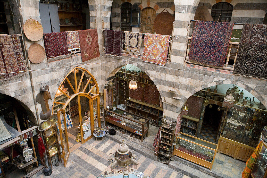 Teppich- und Souvenirgeschäft, Damaskus, Syrien, Naher Osten, Asien