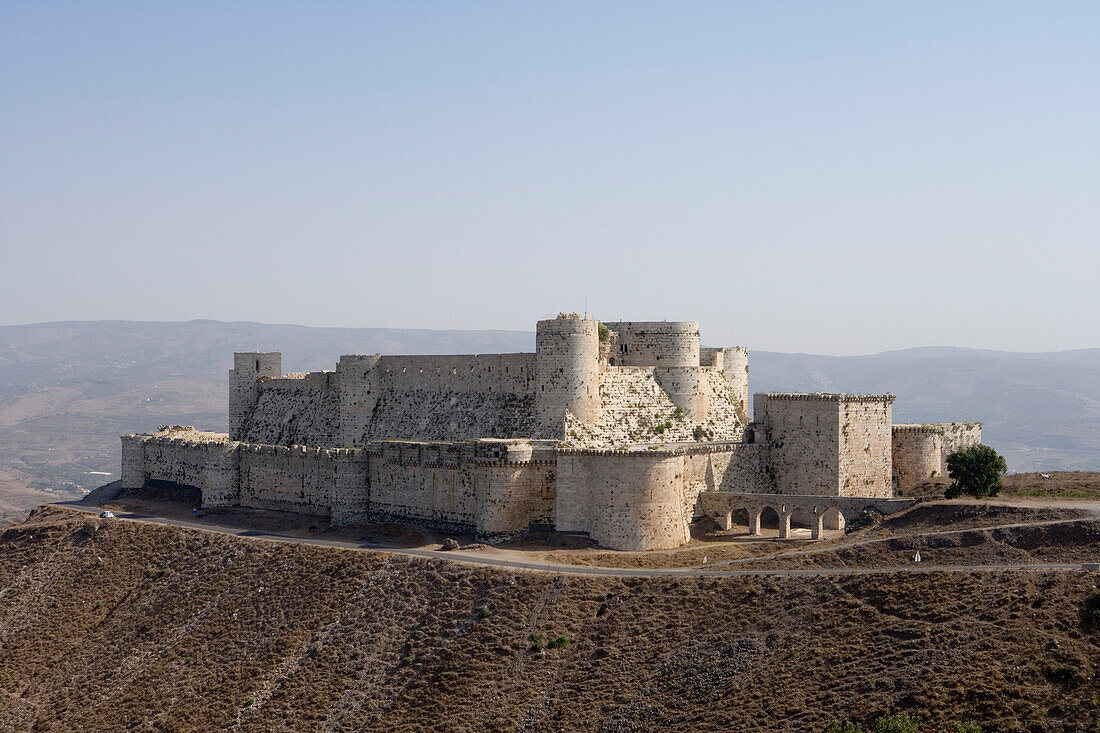 Krak des Chevaliers fortress, castle, Near Homs, Syria, Asia