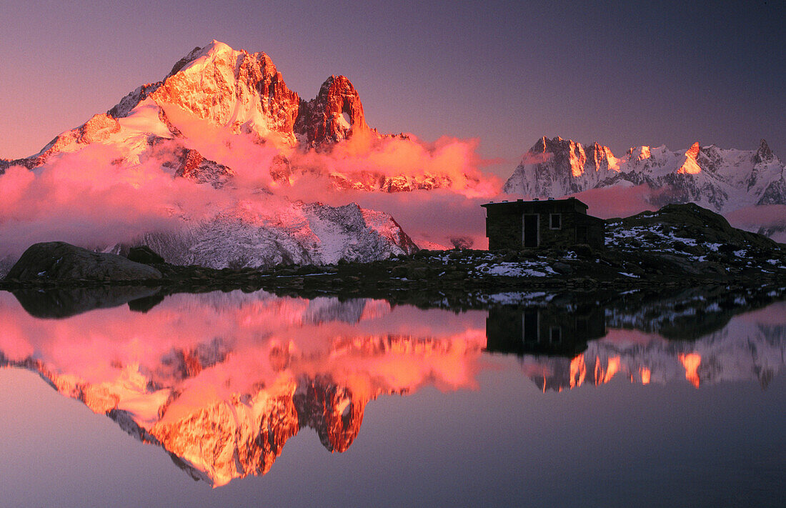 Lake Blanc in Chamonix Valley. Haute-Savoie. Rhone-Alpes. France
