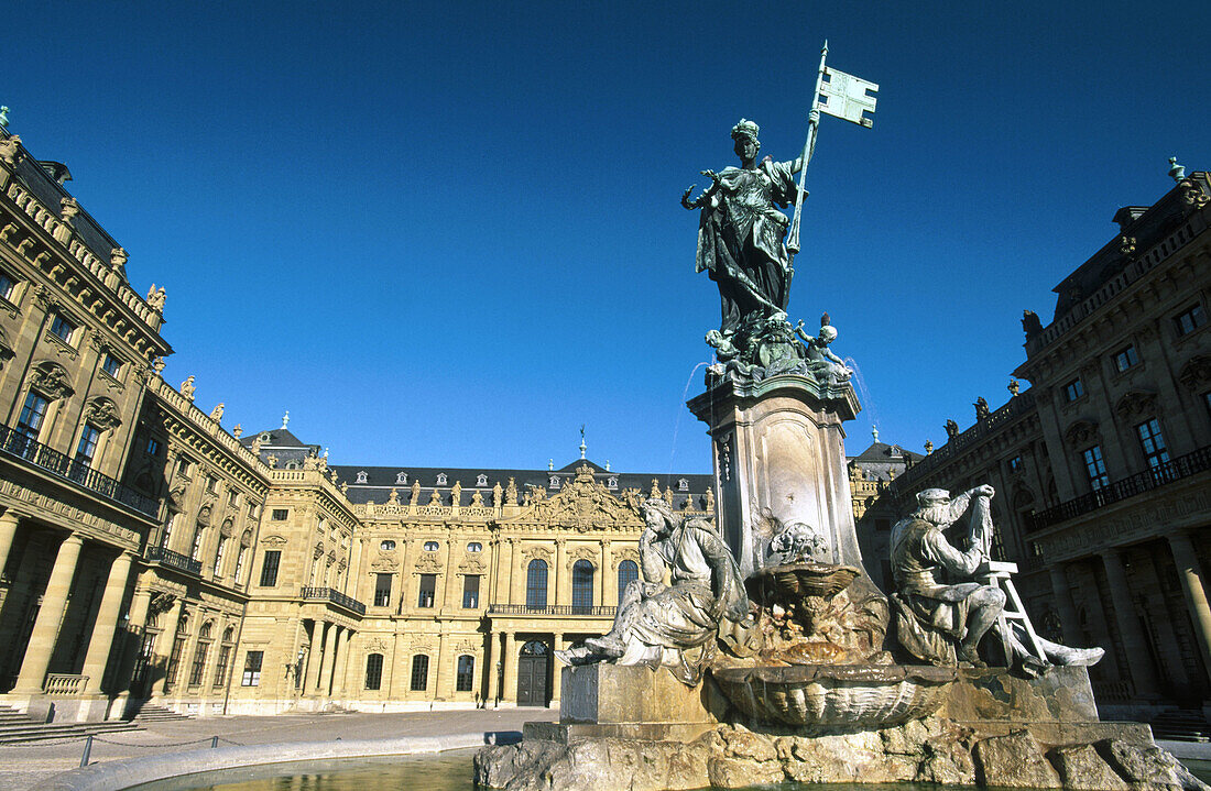 Baroque episcopal Residenz (a World Heritage Site). Würzburg. Germany