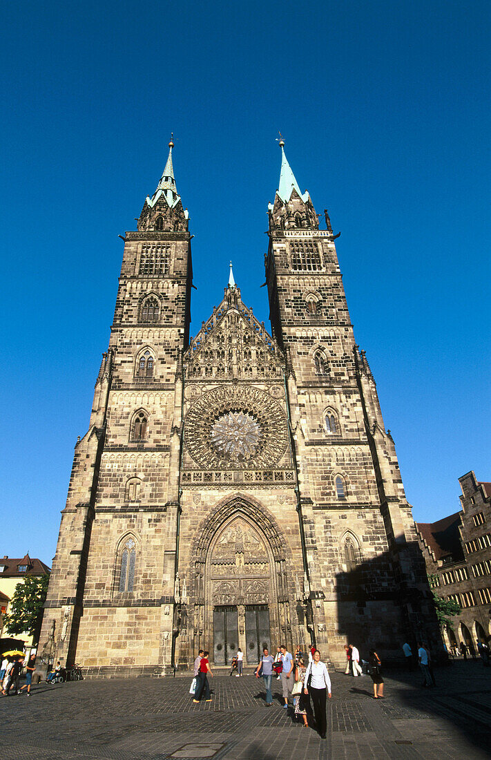 St. Lorenz Church in Nürnberg. Franconia. Baviera, Germany