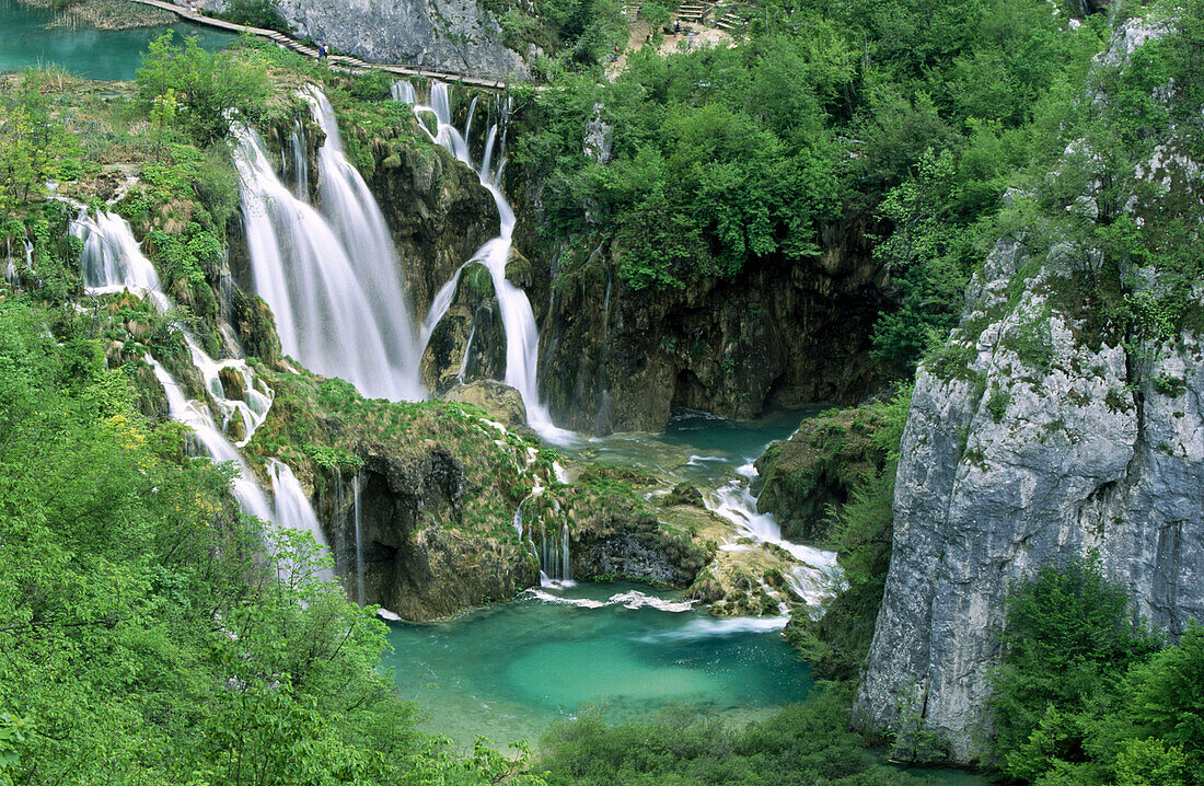 Waterfall. Plitvice Lakes National Park. Croatia