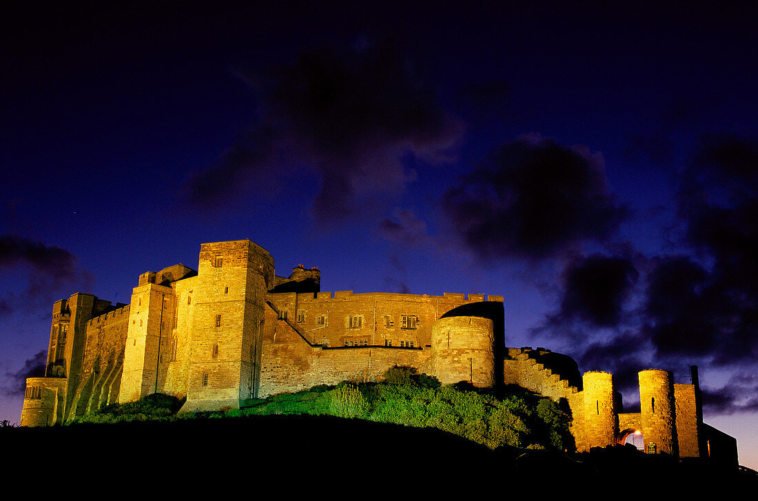 Bamburgh Castle (7th century). Northumberland. England