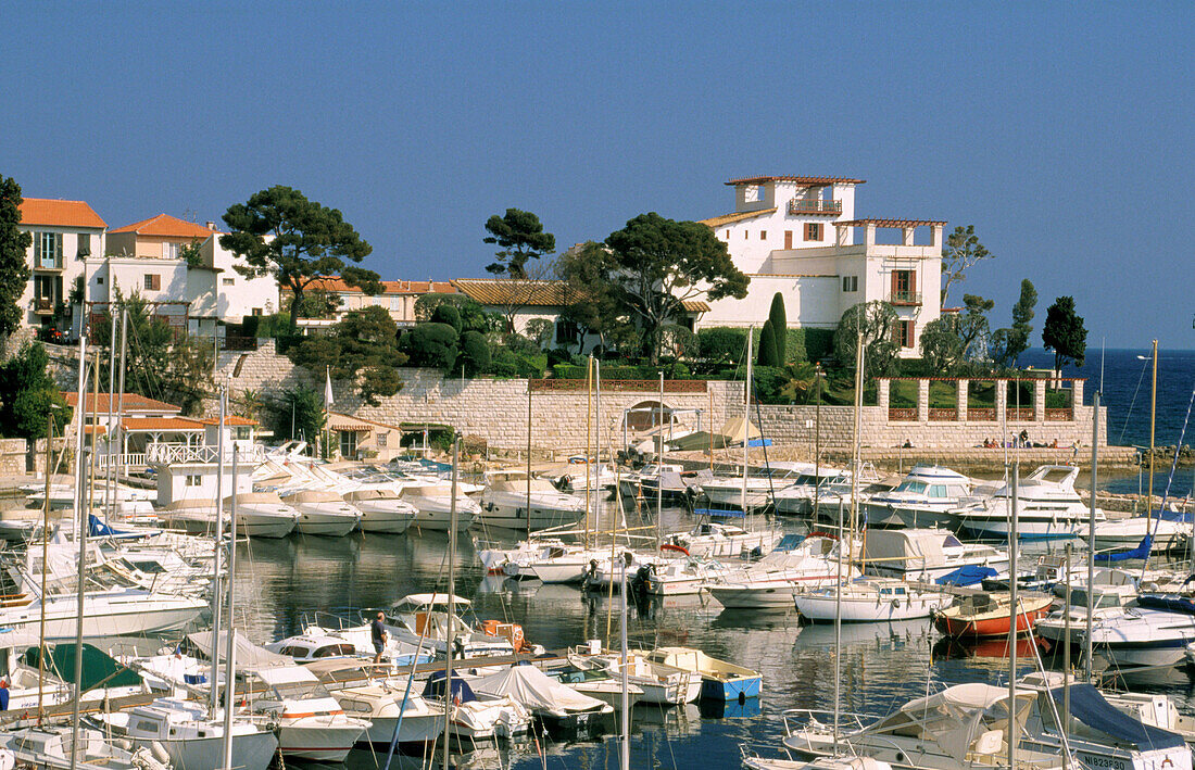 Touristic harbour and Villa Kerylos. Beaulieu Sur Mer. Cote D Azur. France