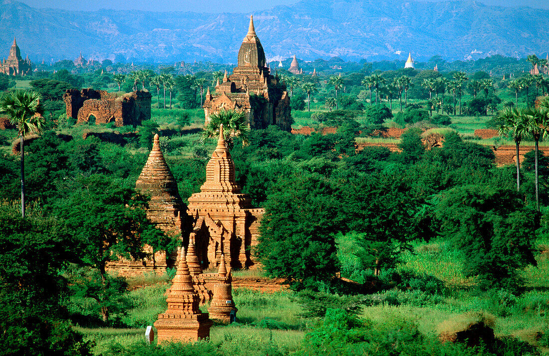 Buddhist Temples. Bagan Archaeological site. Mandalay division. Myanmar (Burma)