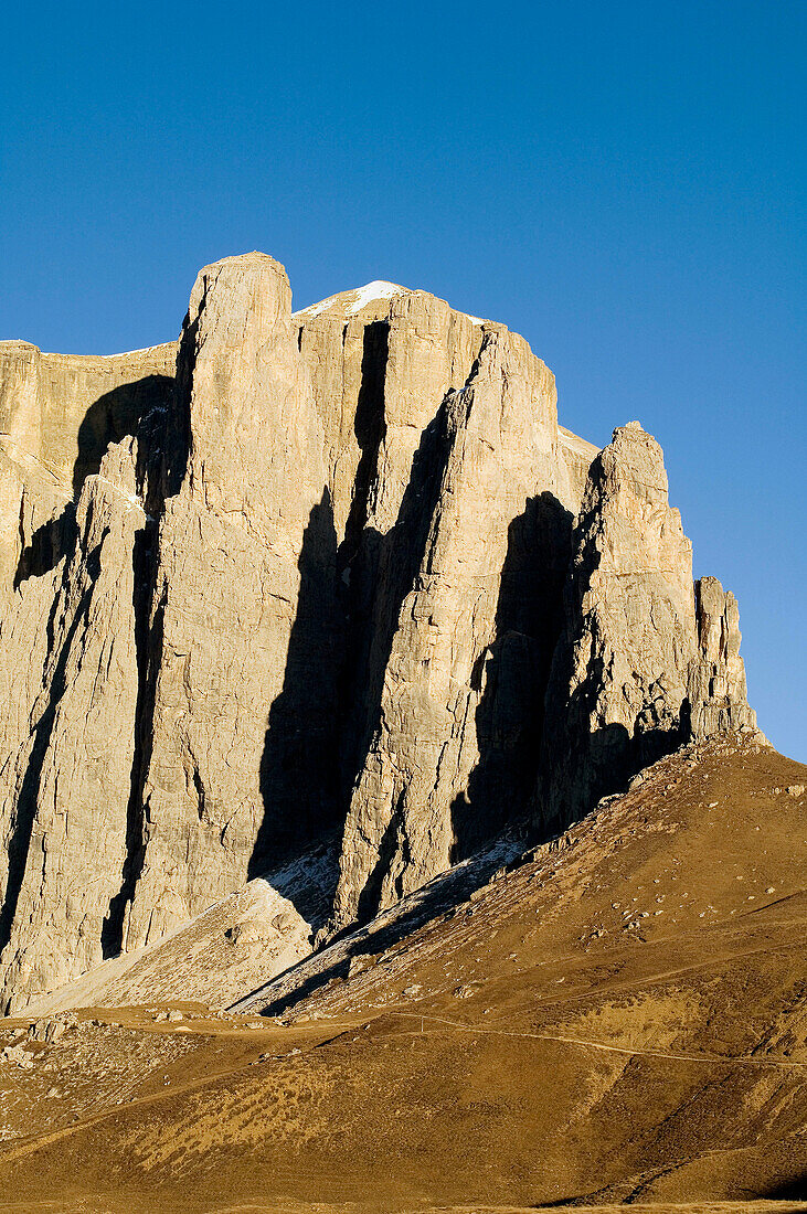 Sella group, Val Gardena, Trentino-Alto Adige, Dolomites, Bolzano province , Italy.