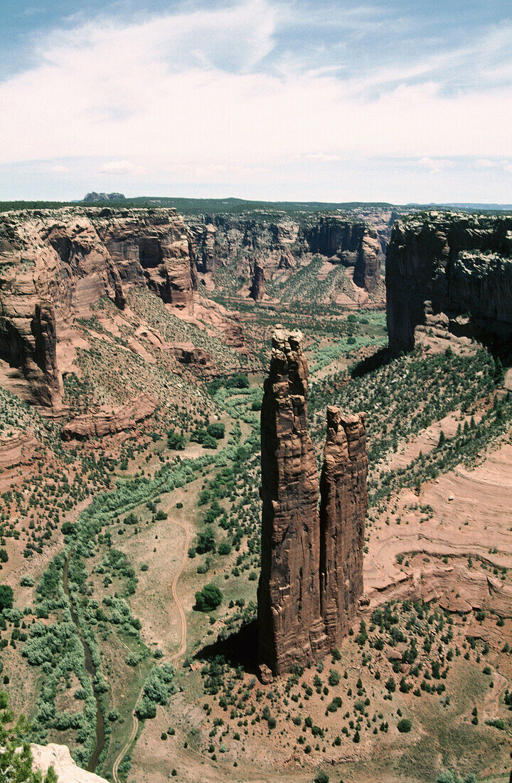 Spider Rock in Canyon de Chelly National Monument. Arizona. USA.