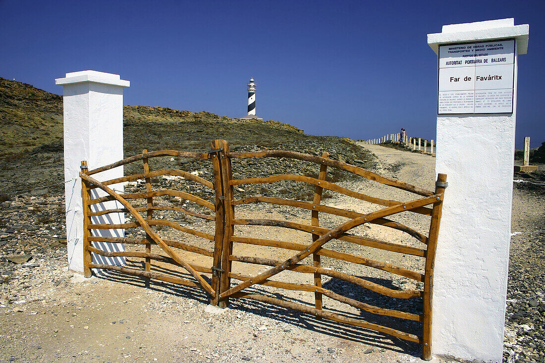 Cap de Favaritx lighthouse. Minorca, Balearic Islands. Spain