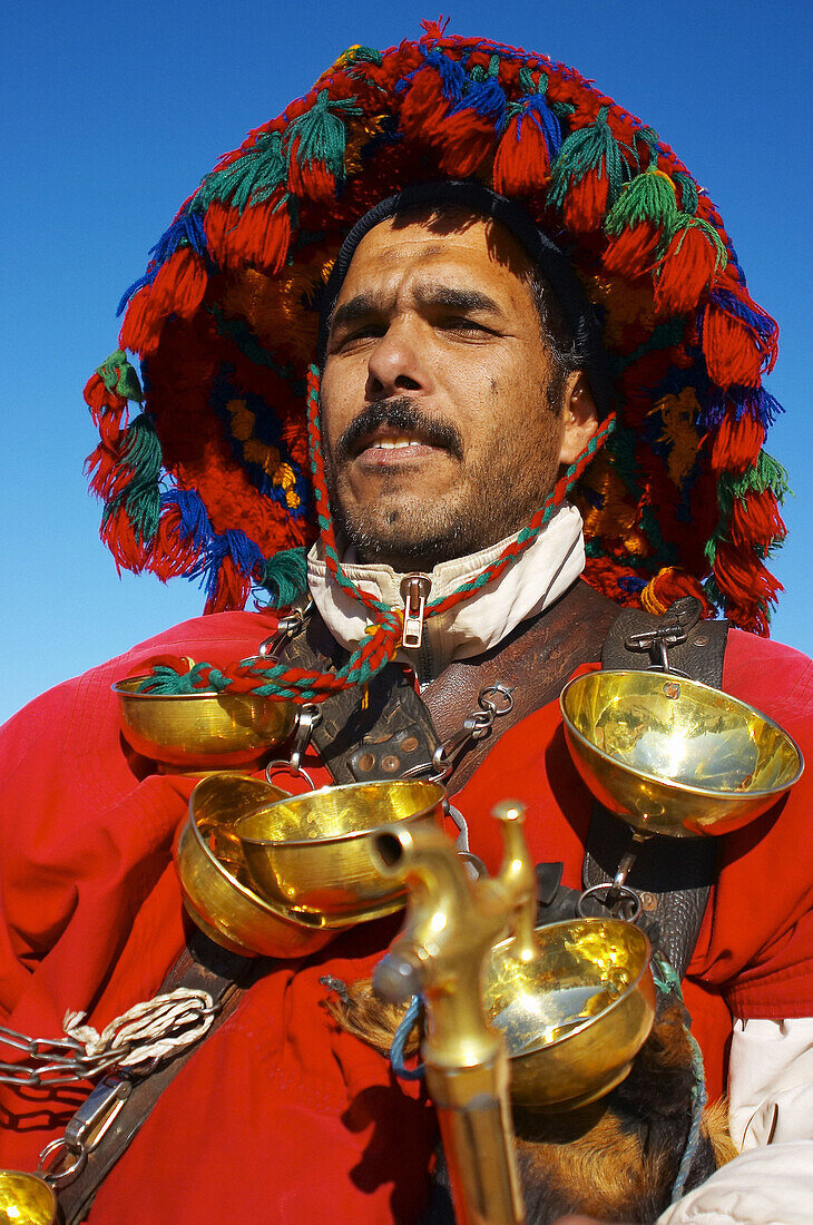 Water seller. DJemma El-Fna square. Marrakech. Morocco.