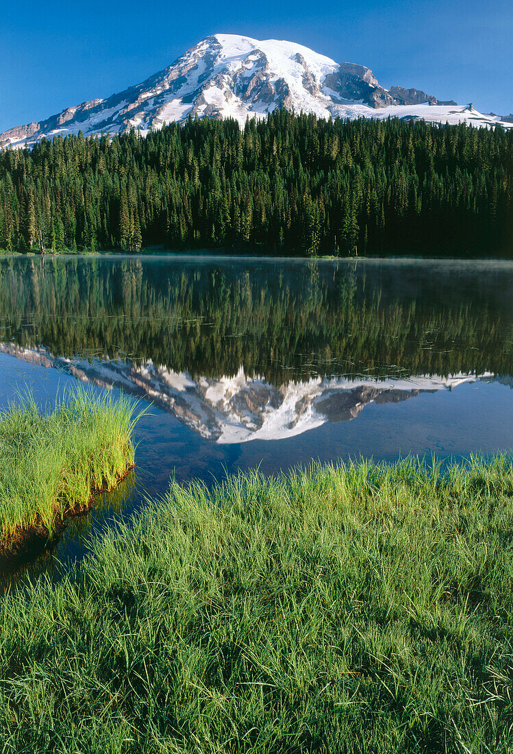 Mount Rainier from Reflection Lake, Mount Rainier National Park, Washington, USA