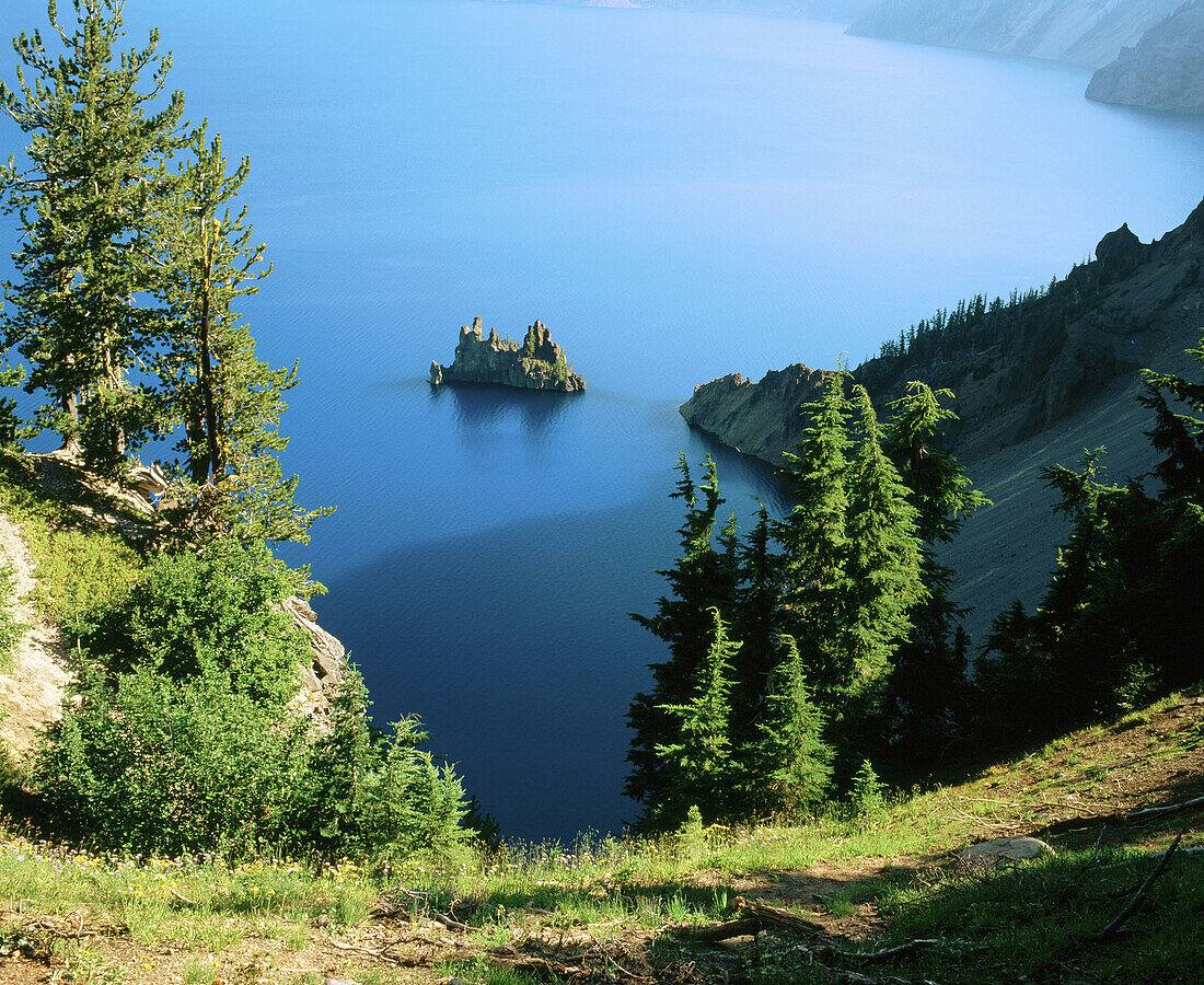 Phantom ship. Crater Lake National Park. Oregon. USA