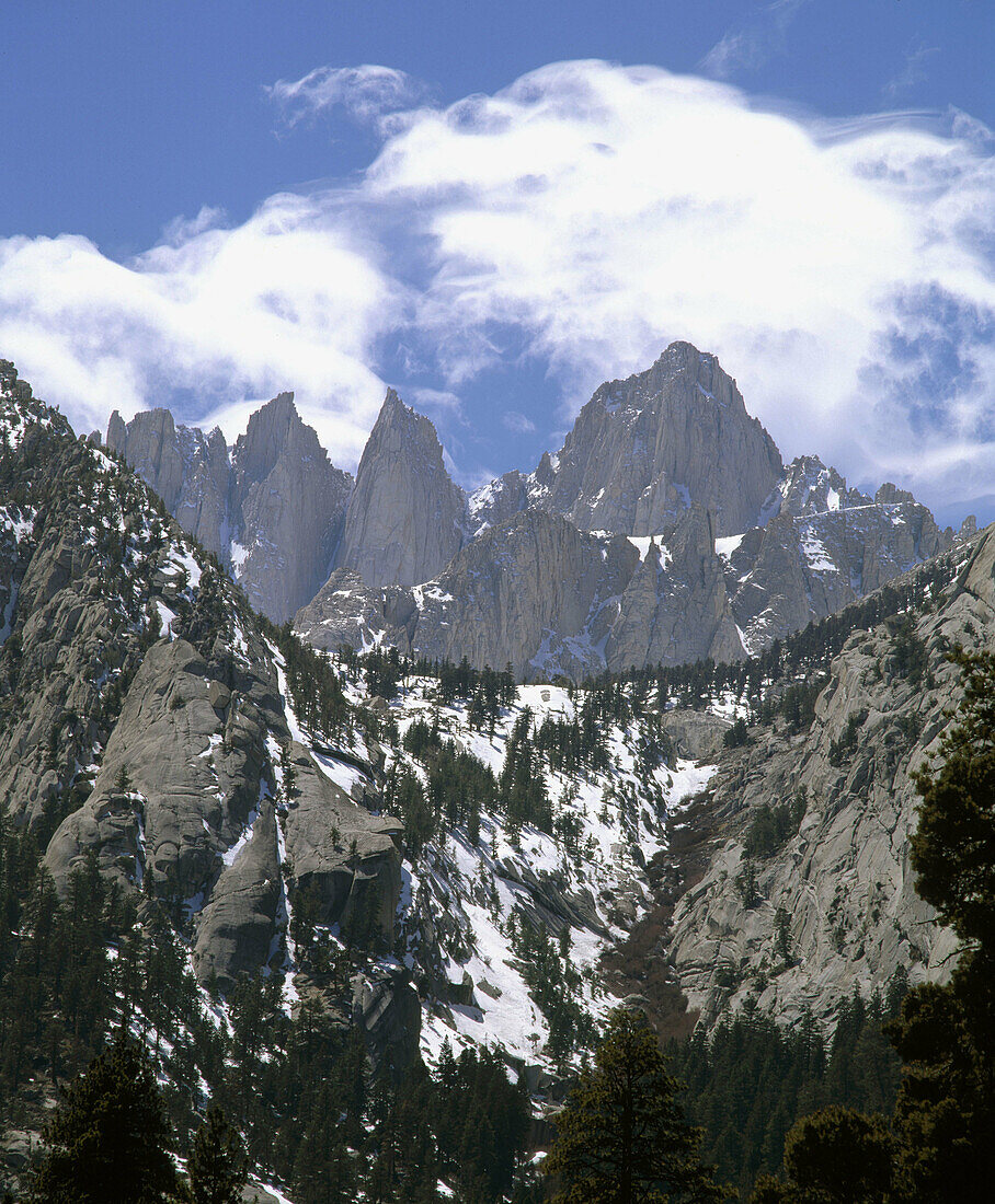 East face of Mount Whitney. Eastern Sierra Nevada. Inyo County. California, USA
