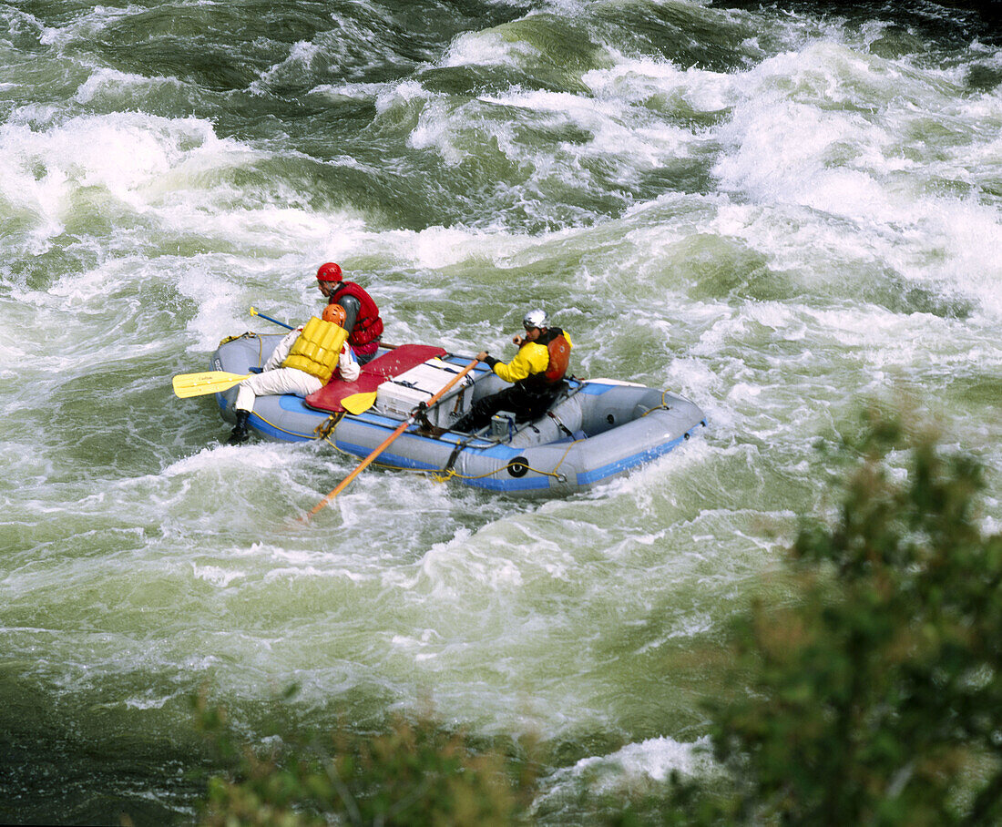 White water rafting on the Lochsa river. Clearwater National Forest. Idaho County. Idaho. USA.