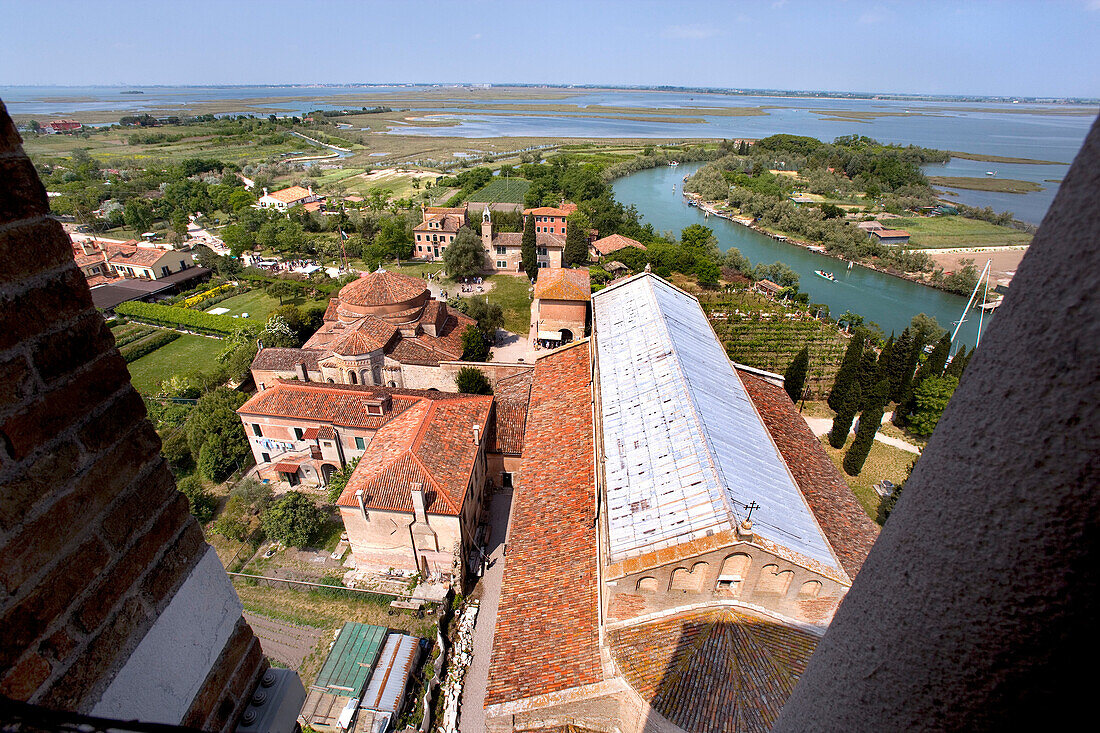 Blick vom Campanile, Torcello, Lagune, Venetien, Italien