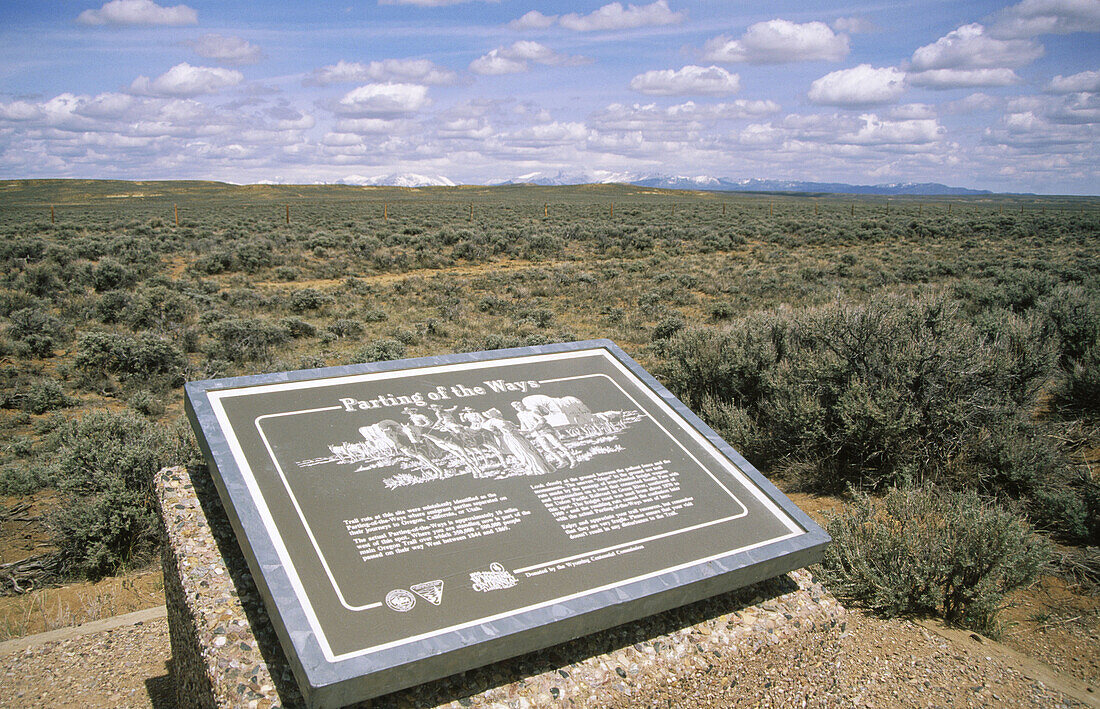 Parting of the Ways Historical Site. Along the Oregon Trail. Wyoming. USA