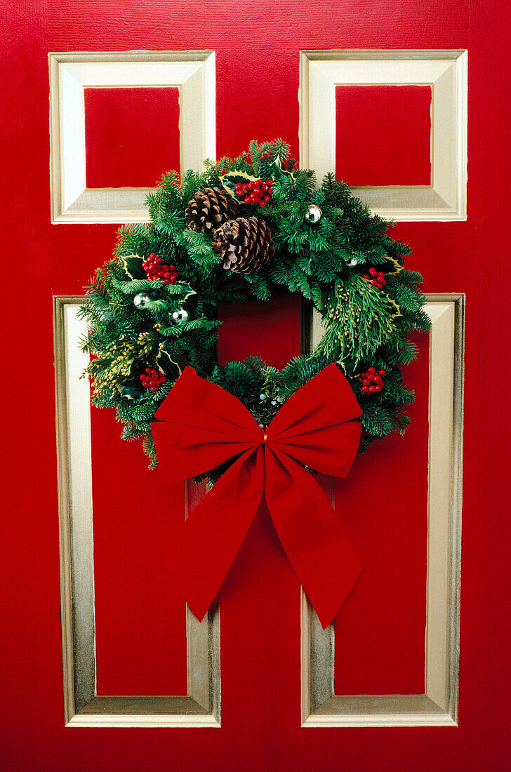 Christmas Wreath On Door