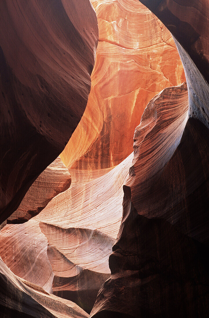Sandstone canyon, Slot Canyon. Antelope Canyon, Arizona, USA