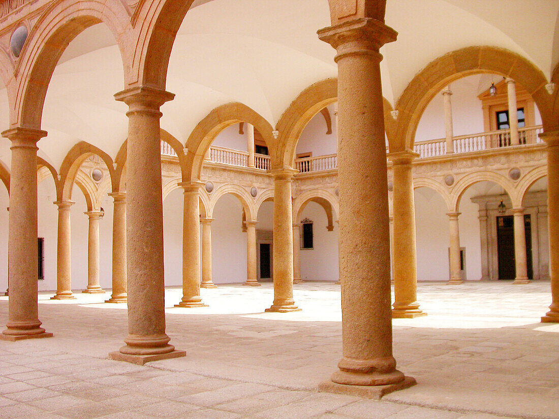 Courtyard, Hospital Tavera (built 16th century). Toledo. Spain