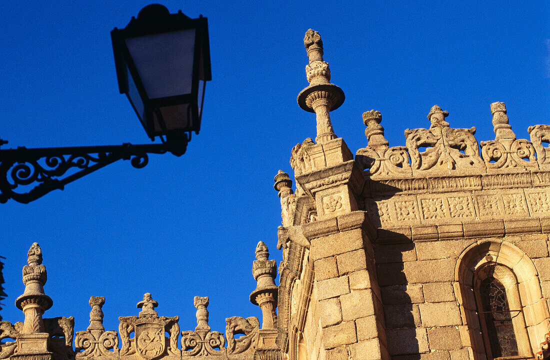 Detail of the Cathedral of Avila in Castilla Leon. Spain
