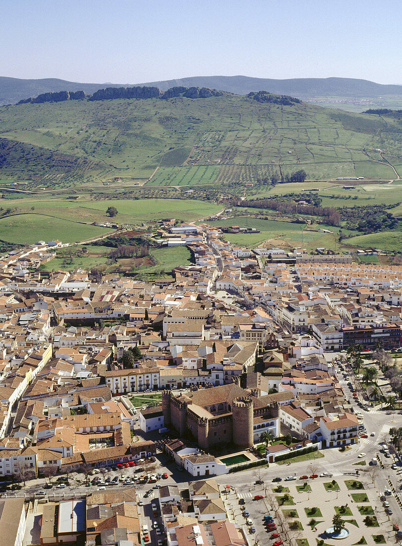 Aerial view of Zafra. Badajoz province. Extremadura. Spain