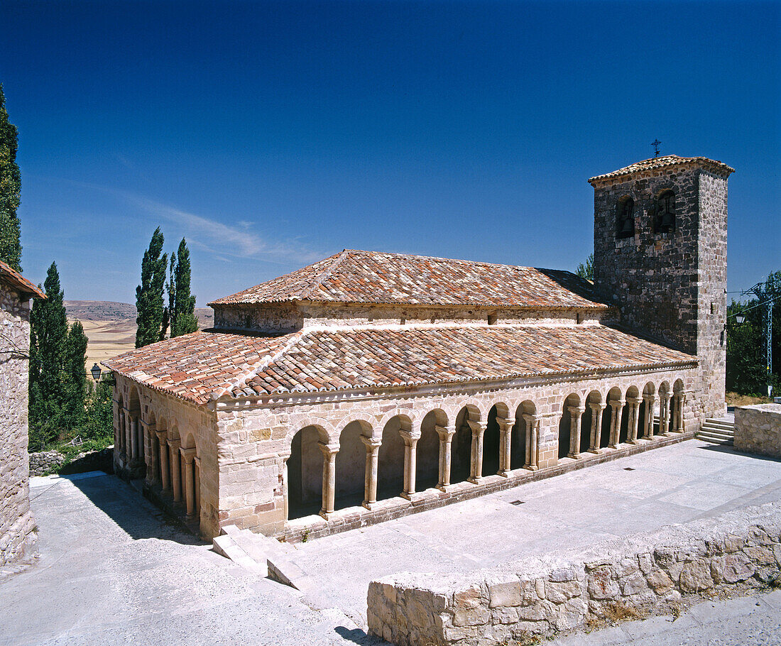 Romanesque church in Carabias. Guadalajara province, Spain
