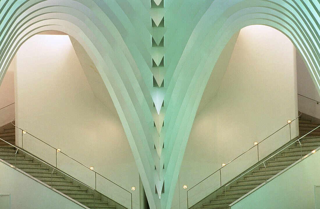 Interior of former bombing shelter, design by the architect Santiago Calatrava. Under Plaza de España. Alcoy. Alicante Province. Spain