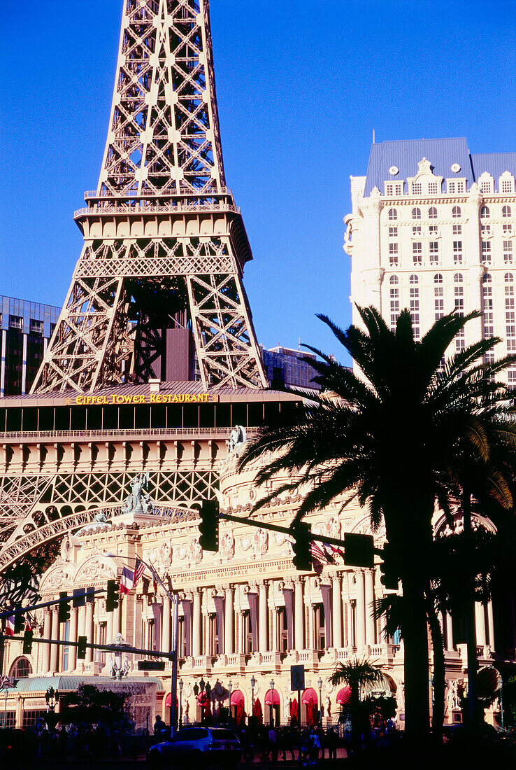 Außenansicht von Hotel und Casino Paris, Las Vegas, Nevada, USA, Amerika