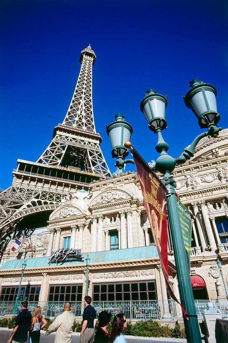 Exterior view of Hotel and Casino Paris, Las Vegas, Nevada, USA, America