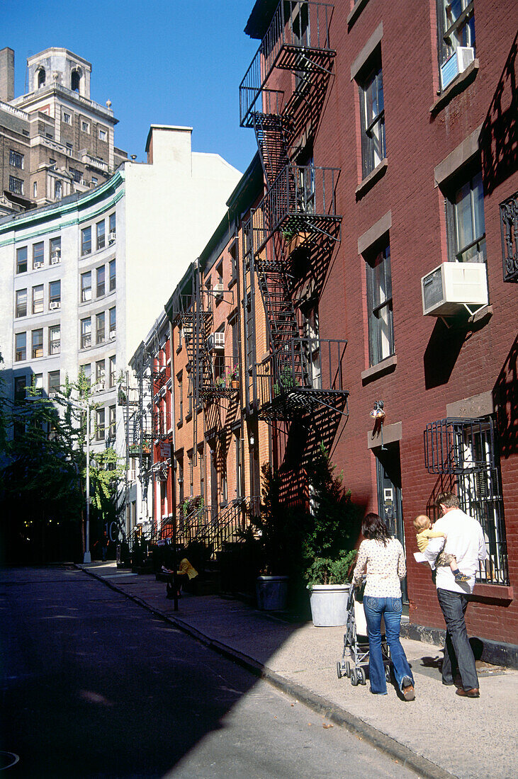 City life in Greenwich Village, Manhattan, New York, USA, America