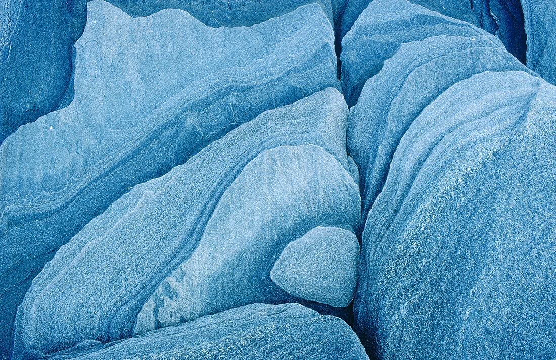 Rock patterns: detail Lake Huron rock formation in shadow. Killbear Provincial Park. Ontario, Canada
