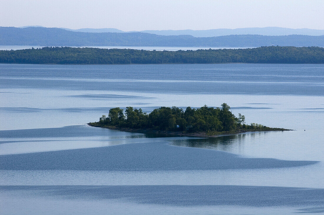 Loon Island in North Channel, from 10 mile point. Sheguiandah. Manitoulin Island. Ontario. Canada.