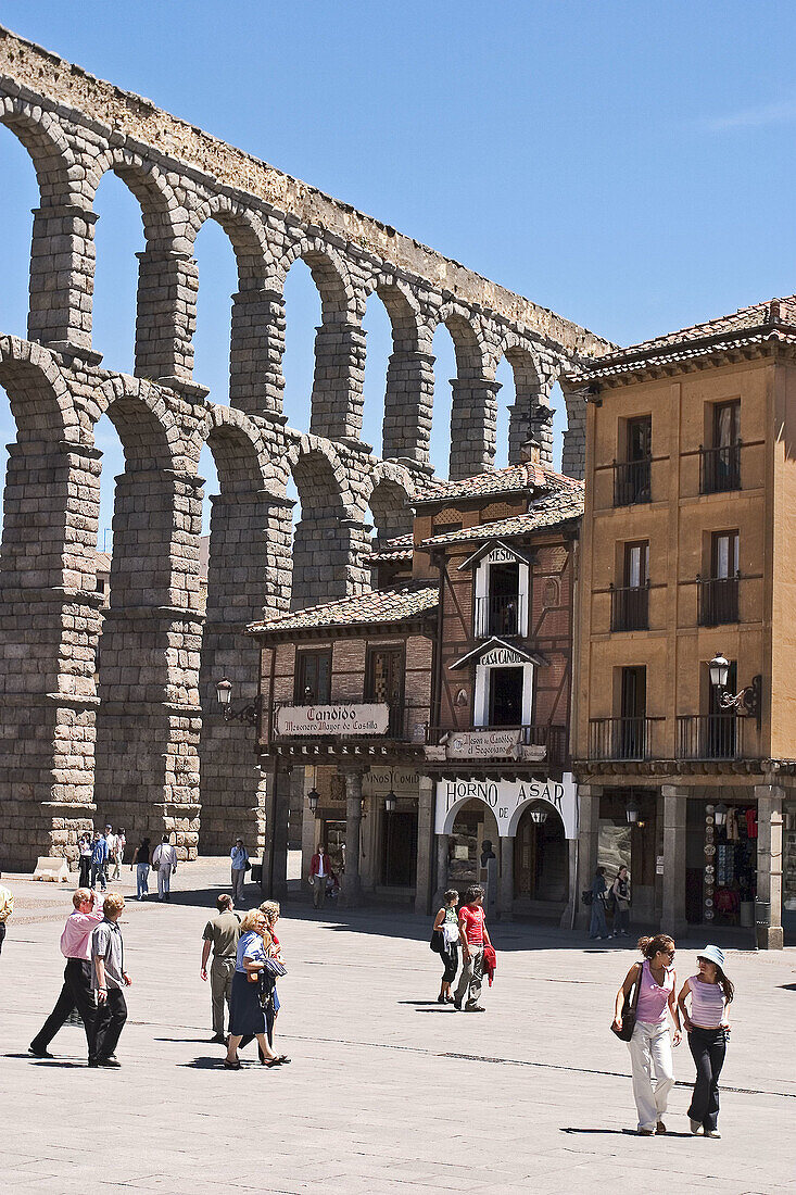 Roman aqueduct. Segovia. Spain