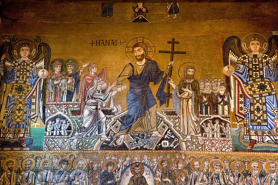 Mosaic of the Last Judgement in Cathedral of Santa Maria Assunta, Church, Torcello, Venice, Laguna, Veneto, Italy