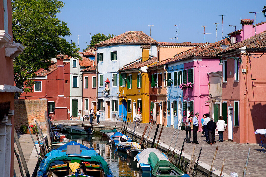 Coloured Houses, Burano, Venice, Laguna, Veneto, Italy