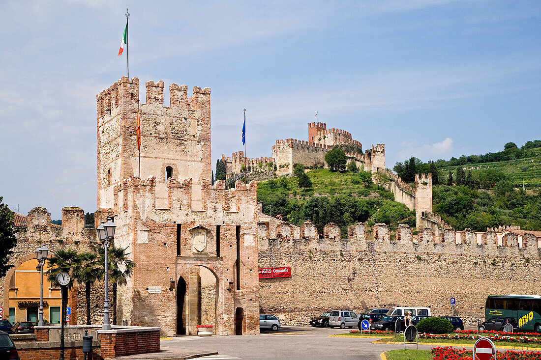 City Wall, Castle, Soave, Veneto, Italy