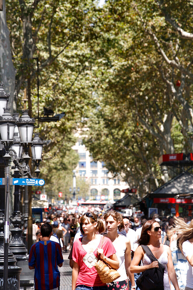 La Rambla, Barcelona, Katalonien, Spanien