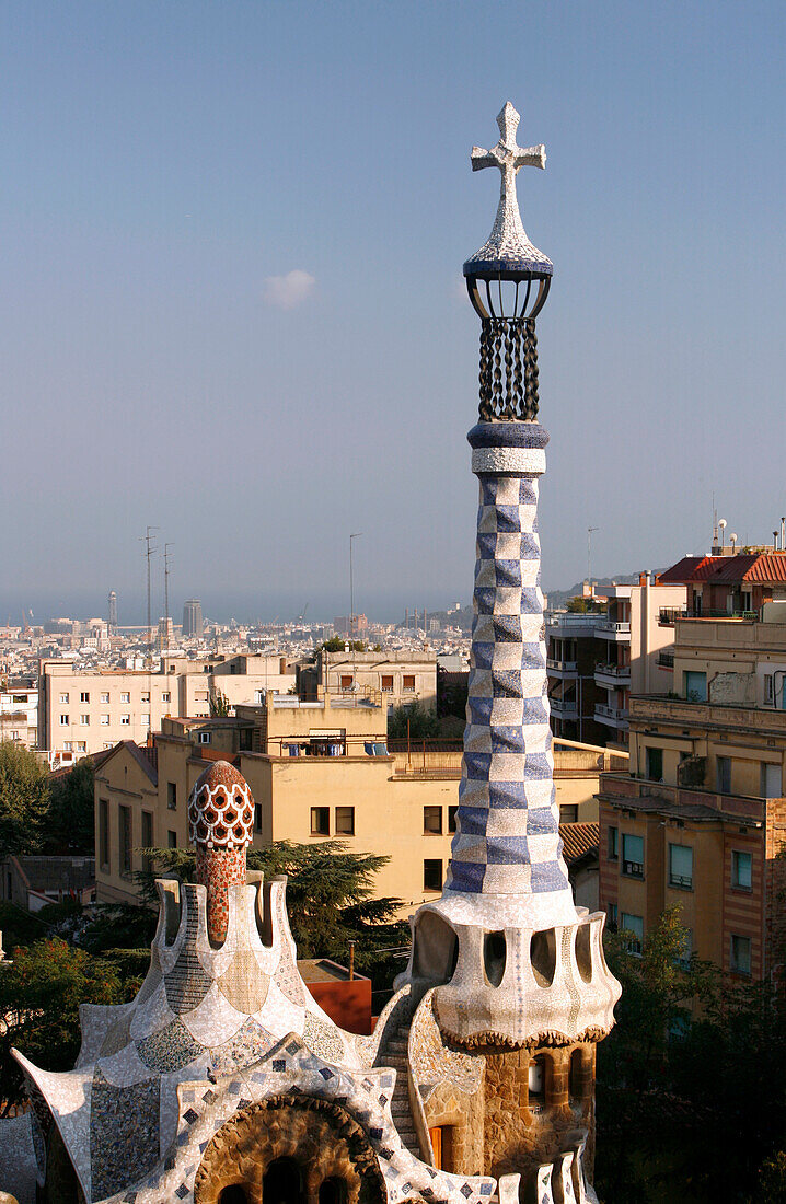 Antoni Gaudí's Parc Guell, Barcelona, Katalonien, Spanien