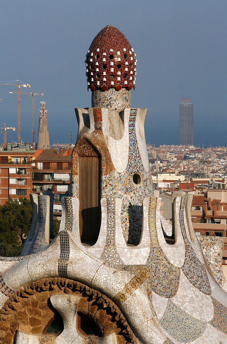 Antoni Gaudí's Parc Guell, Barcelona, Katalonien, Spanien
